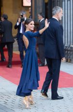 QUEEN LETIZIA OF SPAIN Arrives at Royal Theatre Season Opening in Madrid 10/24/2022