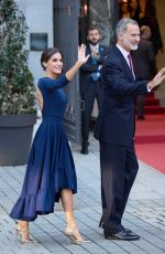 QUEEN LETIZIA OF SPAIN Arrives at Royal Theatre Season Opening in Madrid 10/24/2022