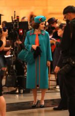 RACHEL BROSNAHAN on the Set of The Marvelous Mrs. Maisel in New York 09/30/2022