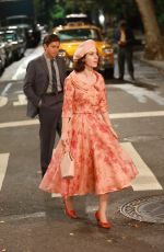 RACHEL BROSNAHAN on the Set of The Marvelous Mrs. Maisel in New York 10/07/2022