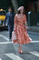 RACHEL BROSNAHAN on the Set of The Marvelous Mrs. Maisel in New York 10/07/2022