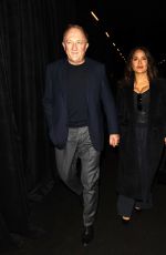 SALMA HAYEK and Francois-Henri Pinault Leaves Balenciaga Show at PFW in Paris 10/02/2022