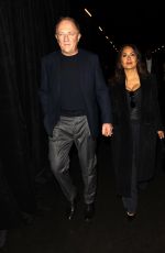 SALMA HAYEK and Francois-Henri Pinault Leaves Balenciaga Show at PFW in Paris 10/02/2022