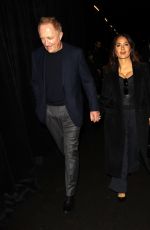 SALMA HAYEK and Francois-Henri Pinault Leaves Balenciaga Show at PFW in Paris 10/02/2022