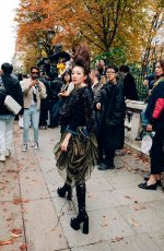 SANDRA APRK Arrives at Vivienne Westwood Show at Paris Fashion Week 10/02/2022