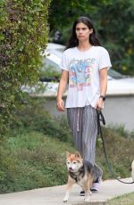 SARA SAMPAIO Out with Her Dogs in Los Angeles 10/13/2022