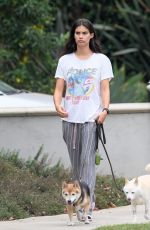 SARA SAMPAIO Out with Her Dogs in Los Angeles 10/13/2022