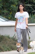 SARA SAMPAIO Out with Her Dogs in Los Angeles 10/13/2022