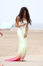 SARAH SHAHI at a Photoshoot on the Beach in Los Angeles 10/05/2022