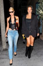 SHANINA SHAIK and GEORGIA SINCLAIR Night Out in Los Angeles 10/07/2022