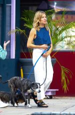 SIENNA MILLER Out with Her Dogs in New York 10/26/2022