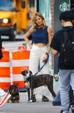 SIENNA MILLER Out with Her Dogs in New York 10/26/2022
