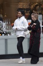 SIMONE ASHLEY and ASHLYN CHESNEY Out in London 10/13/2022