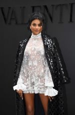 SIMONE ASHLEY at Valentino Fashion Show at PFW in Paris 10/02/2022