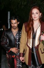SOPHIE TURNER and Joe Jonas Arrives at 2nd Annual Academy Museum Gala Afterparty in West Hollywood 10/15/2022