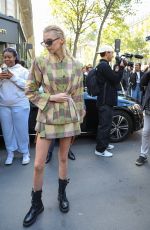 STELLA AMXWELL Arrives at Vivienne Westwood Show at Paris Fashion Week 10/01/2022