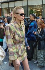STELLA AMXWELL Arrives at Vivienne Westwood Show at Paris Fashion Week 10/01/2022