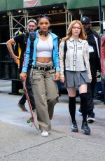 SYDNEY SWEENEY and DAKOTA JOHSNON on the Set of Madame Web in New York 10/11/2022