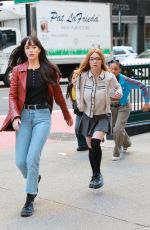 SYDNEY SWEENEY and DAKOTA JOHSNON on the Set of Madame Web in New York 10/11/2022