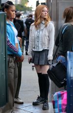 SYDNEY SWEENEY and DAKOTA JOHSNON on the Set of Madame Web in New York 10/11/2022