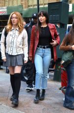 SYDNEY SWEENEY and DAKOTA JOHSNON on the Set of Madame Web in New York 10/11/2022