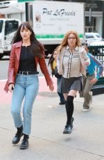 SYDNEY SWEENEY and DAKOTA JOHSNON on the Set of Madame Web in New York 10/11/2022