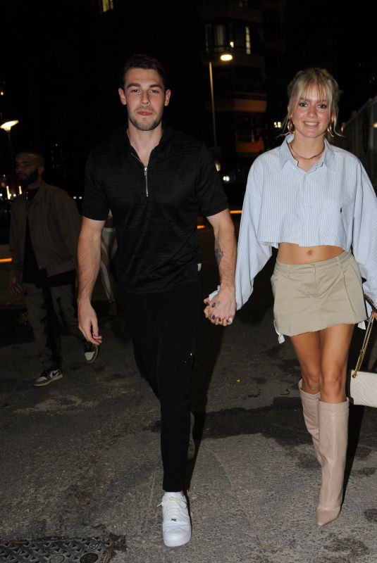 TASHA GHOURI Arrives at Menagerie Bar and Restaurant in Manchester 10/08/2022