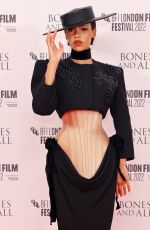TAYLOR RUSSELL at Bones & All Premiere at 66th BFI London Film Festival 10/08/2022
