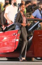 TAYLOUR PAIGE on the Set of Beverly Hills Cop 4 in Los Angeles 10/03/2022