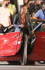TAYLOUR PAIGE on the Set of Beverly Hills Cop 4 in Los Angeles 10/03/2022