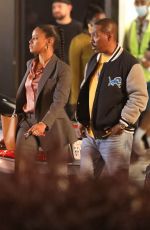 TAYLOUR PAIGE on the Set of Beverly Hills Cop 4 in Los Angeles 10/03/2022