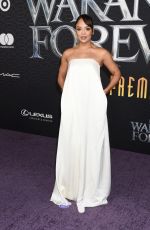 TESSA THOMPSON at Black Panther: Wakanda Forever Premiere in Los Angeles 10/26/2022