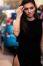 THYLANE BLONDEAU Arrivesa at Monot Spring/Summer 23 Fashion Show in Paris 10/02/2022