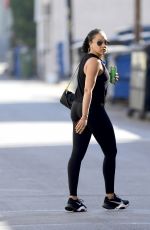 TIA MOWRY Heading to a Gym in Los Angeles 10/05/2022
