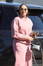 TIA MOWRY Heading to Massage Therapist in Studio City 10/29/2022