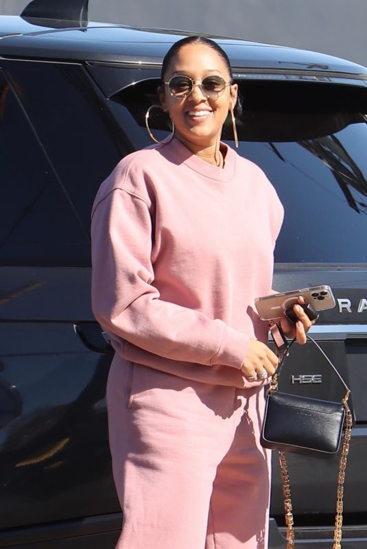 TIA MOWRY Heading to Massage Therapist in Studio City 10/29/2022