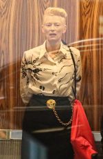 TILDA SWINTON Arrives at a Business Meeting in West Hollywood 10/14/2022