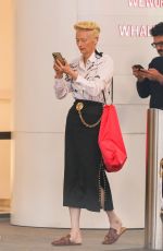 TILDA SWINTON Arrives at a Business Meeting in West Hollywood 10/14/2022