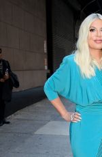 TORI SPELLING Arrives at Fox Studios in New York 10/06/2022