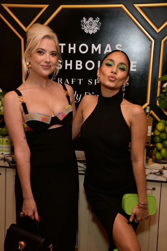 VANESSA HUDGENS and ASHLEY BENSON at Thomas Ashbourne Margalicious Margarita Dinner in West Hollywood 10/08/2022