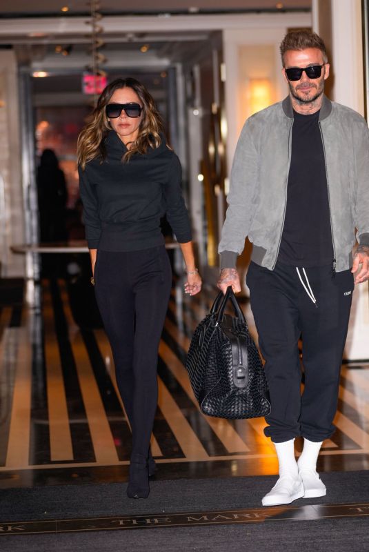 VICTORIA and David BECKHAM Leaves Mark Hotel in New York 10/15/2022