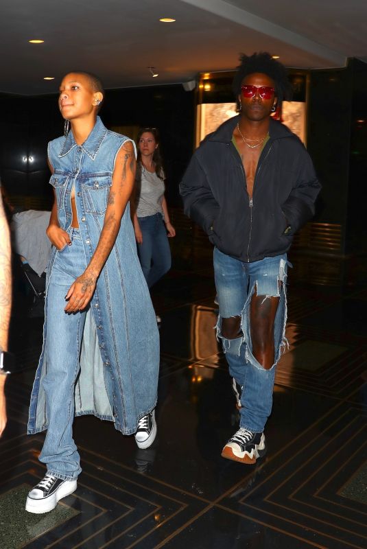 WILLOW SMITH and De’Wayne Leaves Roc Nation in New York 10/07/2022