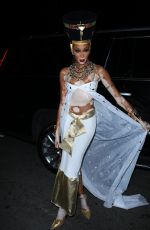 WINNIE HARLOW Arrives at Vas Morgan Halloween Party in West Hollywood 10/29/2022