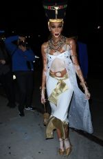 WINNIE HARLOW Arrives at Vas Morgan Halloween Party in West Hollywood 10/29/2022