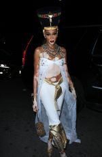 WINNIE HARLOW Arrives at Vas Morgan Halloween Party in West Hollywood 10/29/2022