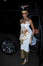 WINNIE HARLOW Arrives at Vas Morgan Halloween Party in West Hollywood 10/29/2022