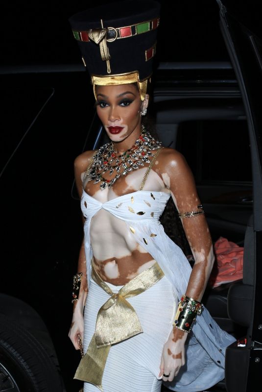 WINNIE HARLOW Arrives at Vas Morgan Halloween Party in West Hollywood 10/29/2022