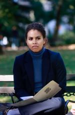 ZAZIE BEETZ on the Set of Steven Soderburgh