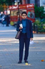 ZAZIE BEETZ on the Set of Steven Soderburgh