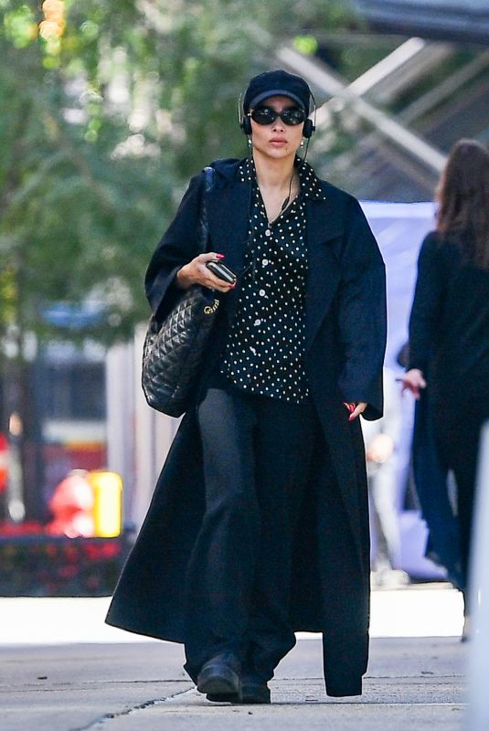 ZOE KRAVITZ Out in New York 10/10/2022